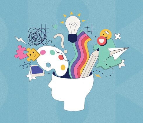 Icon of head exploding with ideas