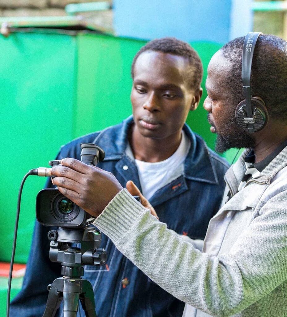 Student learning filmmaking
